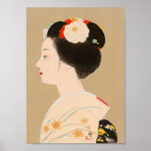 Maiko Japans meisje in kimono dame geisha Poster