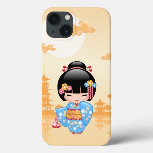 Maiko Kokeshi Doll - Cute Japanese Geisha Girl Case-Mate iPhone Case (Achterkant)