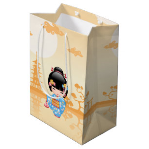 Maiko Kokeshi Doll Schattige Japans Geisha Gegeel Medium Cadeauzakje