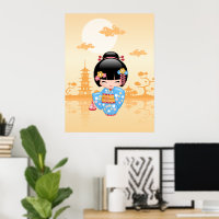Maiko Kokeshi Pop - Schattige Japanse Geisha Meisj