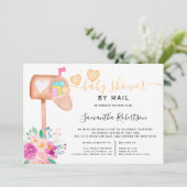 Mail box floral waterverf baby shower per post kaart (Staand voorkant)