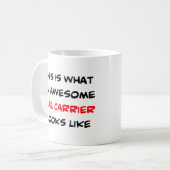 mail carrier, awesome koffiemok (Voorkant links)