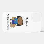 Mail Carrier Vrouw Black Funny Personaliseren Case-Mate iPhone Case (Achterkant (horizontaal))