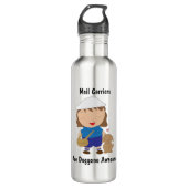 Mail Carrier Vrouw Doggone Geweldige Waterfles (Voorkant)