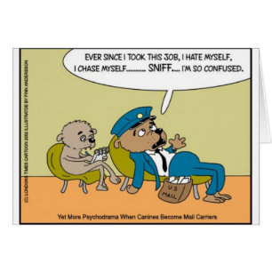 Mail Chien En Thérapie Drôle Offbeat Dons Cartoon