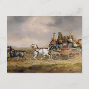 Mail Coaches on Road: The Louth-London Royal M Briefkaart