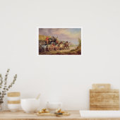 Mail Coaches on Road: The QuickSilver Devonp Poster (Keuken)