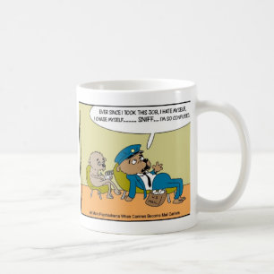 Mail Dog in Therapy Funny Offbeat Cartoon Gifts Koffiemok
