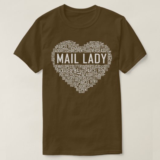 Mail Lady Heart T-shirt (Design voorkant)