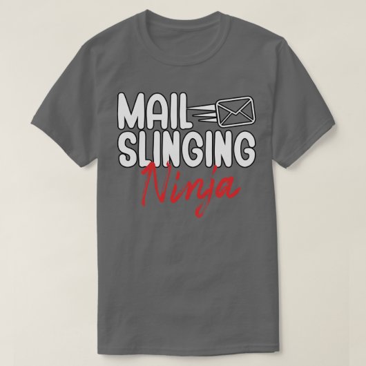 Mail slingerende ninja t-shirt (Design voorkant)