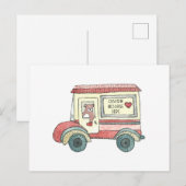 Mail Truck Bear Custom Message Feestdagenkaart (Voorkant / Achterkant)