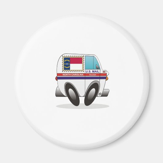 Mail Truck NORTN CAROLINA Magneet (Voorkant)