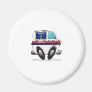 Mail Truck WISCONSIN Magneet
