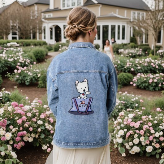 Mailbag Westie KiniArt Denim Jacket (Huwelijk Achterkant)