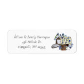 Mailbox Art Skinny White Address Label (Voorkant)