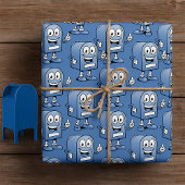 Mailbox mascotte Happy Blue Postal karakter Cadeaupapier
