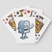 Mailbox mascotte Happy Blue Postal karakter Pokerkaarten (Achterkant)