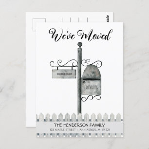 Mailbox New Home Moving Announge Briefkaart