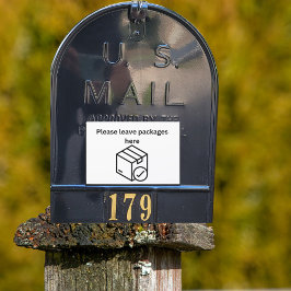 Mailbox Parcel Sticker WITTE achtergrond