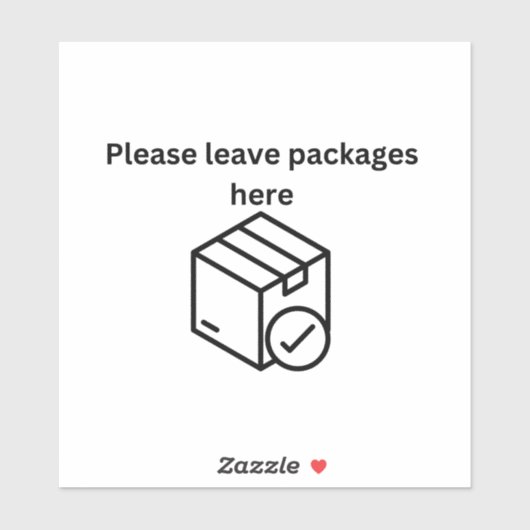 Mailbox Parcel Sticker WITTE achtergrond (Vel)