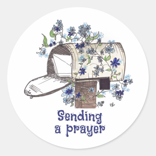 Mailbox Prayer Ronde Sticker (Voorkant)