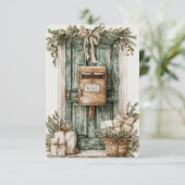 Mailbox Voordeur Postvervoerder Bedankkaart (Staand voorkant)