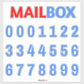 Mailboxnummers - Eenvoudig Sticker (Vel)