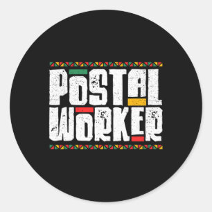 Maildrager Afro-Amerikaanse Black History Month Ronde Sticker