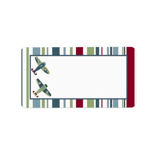 Mailing-adreslabel van vleugelvliegtuig etiket (Voorkant)