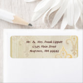 Mailinglabels - Fleur di Lys Damask 2 Cream Etiket (Insitu)
