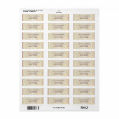 Mailinglabels - Fleur di Lys Damask 2 Cream Etiket (Full Sheet)