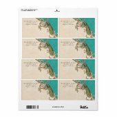 Mailinglabels - pacock & etchings etiket (Full Sheet)