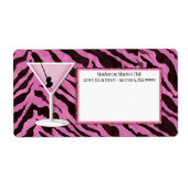 Mailinglabels - Zebra Print 'n Martini Etiket (Voorkant)