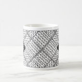 MAILLE ARGYLE BLANCHE Tasse blanche + initiale II (Centre)