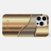 Maille métallique dorée | Monogramme (Verso Horizontal)