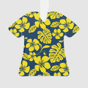 MAILLOT DE BAIN ROSE (BLEU FONCÉ/JAUNE)