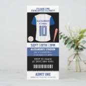 Maillot de Baseball Billet Invitation Anniversaire (Debout devant)
