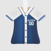 Maillot de Baseball Bleu et Blanc (dos)