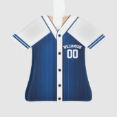 Maillot de Baseball Bleu et Blanc (devant)