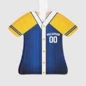 Maillot de Baseball Bleu et Jaune (devant)