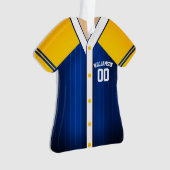 Maillot de Baseball Bleu et Jaune (devant)