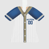 Maillot de baseball bleu et or (devant)