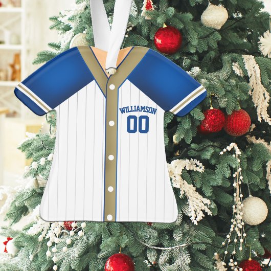 Maillot de baseball bleu et or