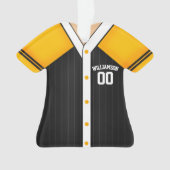 Maillot de baseball noir et jaune (devant)