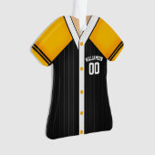 Maillot de baseball noir et jaune (devant)