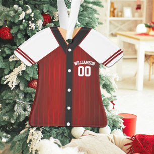 Maillot de baseball rouge et blanc