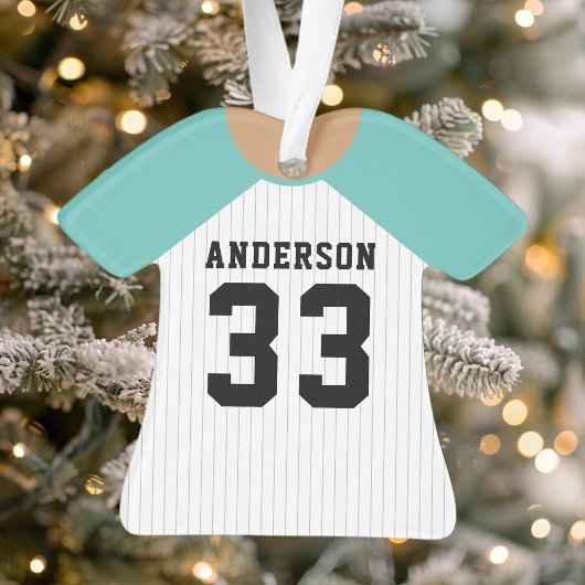 Maillot de baseball sarcelle personnalisé
