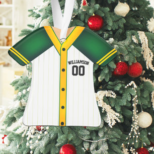 Maillot de Baseball Vert et Jaune