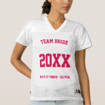 Maillot De Foot Pour Femmes Lettres de sport de mariée d'équipe d'honneur<br><div class="desc">Maid of Honor - Bridesmaid Team Bride Sports Lettres Football Jersey</div>