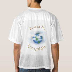 Maillot De Foot Pour Hommes "I Play For Team Earth" Population Mondiale Person